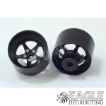 0.675 0.500W 0.620TW 3/32 5-Spoke 3D Rear Hubl Black (1 pr)