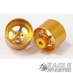 0.675 0.500W 0.620TW 3/32 5-Spoke 3D Rear Hubl Gold (1 pr)
