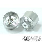0.675 0.500W 0.620TW 3/32 5-Spoke 3D Rear Hubl Silver (1 pr)