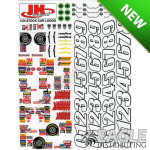 1:24 Stock Car Accessories Sticker Sheet-JKS44