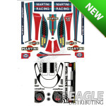 4" Lola B12 Martini Racing Team Livery Sticker Sheet Designed for B114 Body