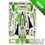 Indy/F1 Andretti Sticker Sheet #34