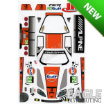 4" Corvette C6 Decals Gulf #24 Livery for JK B78 / 7126 Body-JKSB78U4
