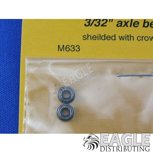 3/32 x 3/16 Axle Ball Bearings, Shielded-KM633
