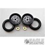 .050 x 3/8 Black Top Fuel Wheelie Wheel Kit