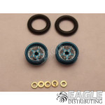 .050 x 3/8 x 1/16 Blue Star Wheelie Wheel Kit