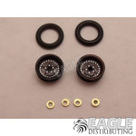 .050 x 3/8 x 1/16 Black Star Wheelie Wheel Kit