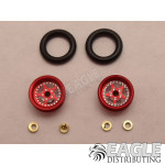 Star Series Wheelie bar wheels, 3/8, Red