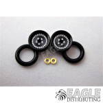 3/8 x 1/16 Black Classic Wheelie Wheels