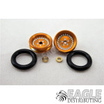 .050 x 3/8 x 1/16 Gold Classic Wheelie Wheel Kit