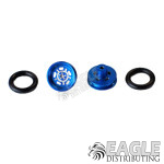 .050 x 3/8 x 1/16 Blue Daytona Wheelie Wheel Kit-PRO208HB