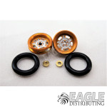 .050 x 3/8 x 1/16 Gold Daytona Wheelie Wheel Kit