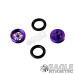 .050 x 3/8 x 1/16 Purple Daytona Wheelie Wheel Kit-PRO208HP