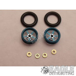 .050 x 3/8 x 1/16 Blue Pro Star Wheelie Wheel Kit