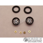 .050 x 3/8 x 1/16 Black Pro Star Wheelie Wheel Kit