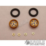 .050 x 3/8 x 1/16 Gold Pro Star Wheelie Wheel Kit