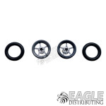 .050 x 3/8 x 1/16 Gunmetal Pro Star Wheelie Wheel Kit-PRO208IGM