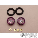 .050 x 3/8 x 1/16 Purple Pro Star Wheelie Wheel Kit