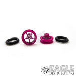 .050 x 3/8 x 1/16 Pink Pro Star Wheelie Wheel Kit