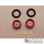 .050 x 3/8 x 1/16 Red Pro Star Wheelie Wheel Kit