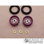 .050 x 3/8 x 1/16 Purple Magnum Wheelie Wheel Kit