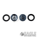 .050 x 3/8 x 1/16 Gunmetal Evolution Wheelie Wheel Kit