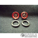 .050 x 3/8 x 1/16 Red Evolution Wheelie Wheel Kit