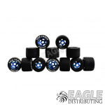 1/8 x 3/4 x .500 Blue Daytona Front Wheels w/Hard Rubber Tires-PRO261B