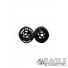 1/8 x 3/4 x .500 Black Daytona Front Wheels w/Hard Rubber Tires-PRO261BL