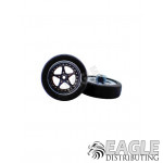 3/4 x .250 Gunmetal Star Drag Front Wheels with Foam Tires