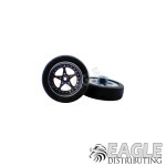 3/4 x .250 Gunmetal Star Drag Front Wheels with Foam Tires-PRO410BGM