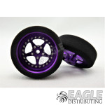 3/4 x .250 Purple Star Drag Front Wheels with Foam Tires