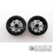 3/4 x .250 Black Magnum Drag Front Wheels with Foam Tires-PRO410JBL