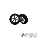 3/4 x .250 Gunmetal Roadster Drag Front Wheels with Foam Tires-PRO410LGM