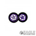 3/4 x .250 Purple Bulldog Drag Front Wheels with Foam Tires-PRO410MP