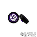 3/4 x .250 Purple Bulldog Drag Front Wheels with Foam Tires