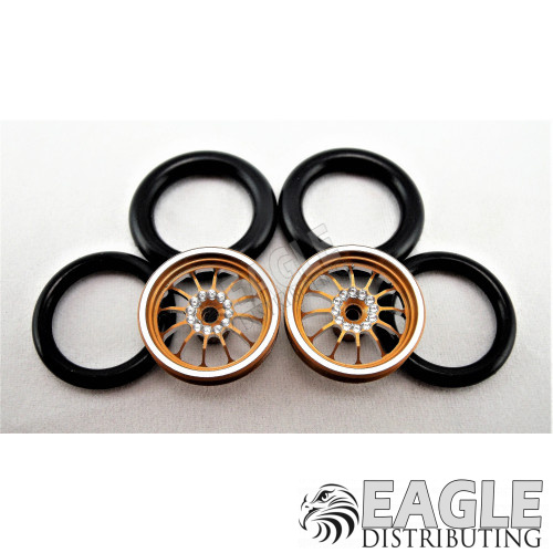 1/16 x 3/4 3D Gold Turbine O-ring Drag Fronts-PRO411E3DG