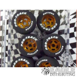 1/8 x .850 x .800 Gold Daytona Stockers Rears, Nat. Rubber