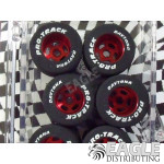 1/8 x .850 x .800 Red Daytona Stockers Rears, Nat. Rubber