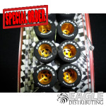 3/32 x .825 x .800 Gold Daytona Stockers Rears, Nat. Rubber