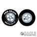 3/32 x 1 1/16 x .300 Gunmetal Star Drag Rear Wheels with Nat. Rubber Tires-PRON401BGM