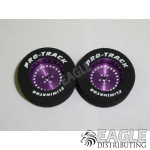 3/32 x 1 1/16 x .300 Purple Classic Drag Rear Wheels with Nat. Rubber Tires