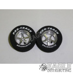 3/32 x 1 1/16 x .300 Pro Star Drag Rear Wheels with Nat. Rubber Tires