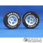 3/32 x 1 1/16 x .300 3D Pro Star Drag Rear Wheels with Nat. Rubber Tires