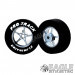 3/32 x 1 1/16 x .300 Gunmetal Pro Star Drag Rear Wheels with Nat. Rubber Tires-PRON401IGM