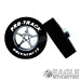 3/32 x 1 1/16 x .300 Gunmetal Pro Star Drag Rear Wheels with Nat. Rubber Tires-PRON401IGM