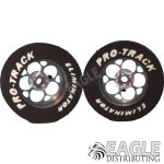 3/32 x 1 1/16 x .300 Gunmetal Magnum Drag Rear Wheels with Nat. Rubber Tires