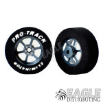 3/32 x 1 1/16 x .300 Gunmetal Roadster Drag Rear Wheels with Nat. Rubber Tires-PRON401LGM