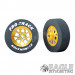 3/32 x 1 1/16 x .300 Gold Bulldog Drag Rear Wheels with Nat. Rubber Tires-PRON401MG