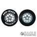 3/32 x 1 1/16 x .300 Gunmetal Bulldog Drag Rear Wheels with Nat. Rubber Tires-PRON401MGM